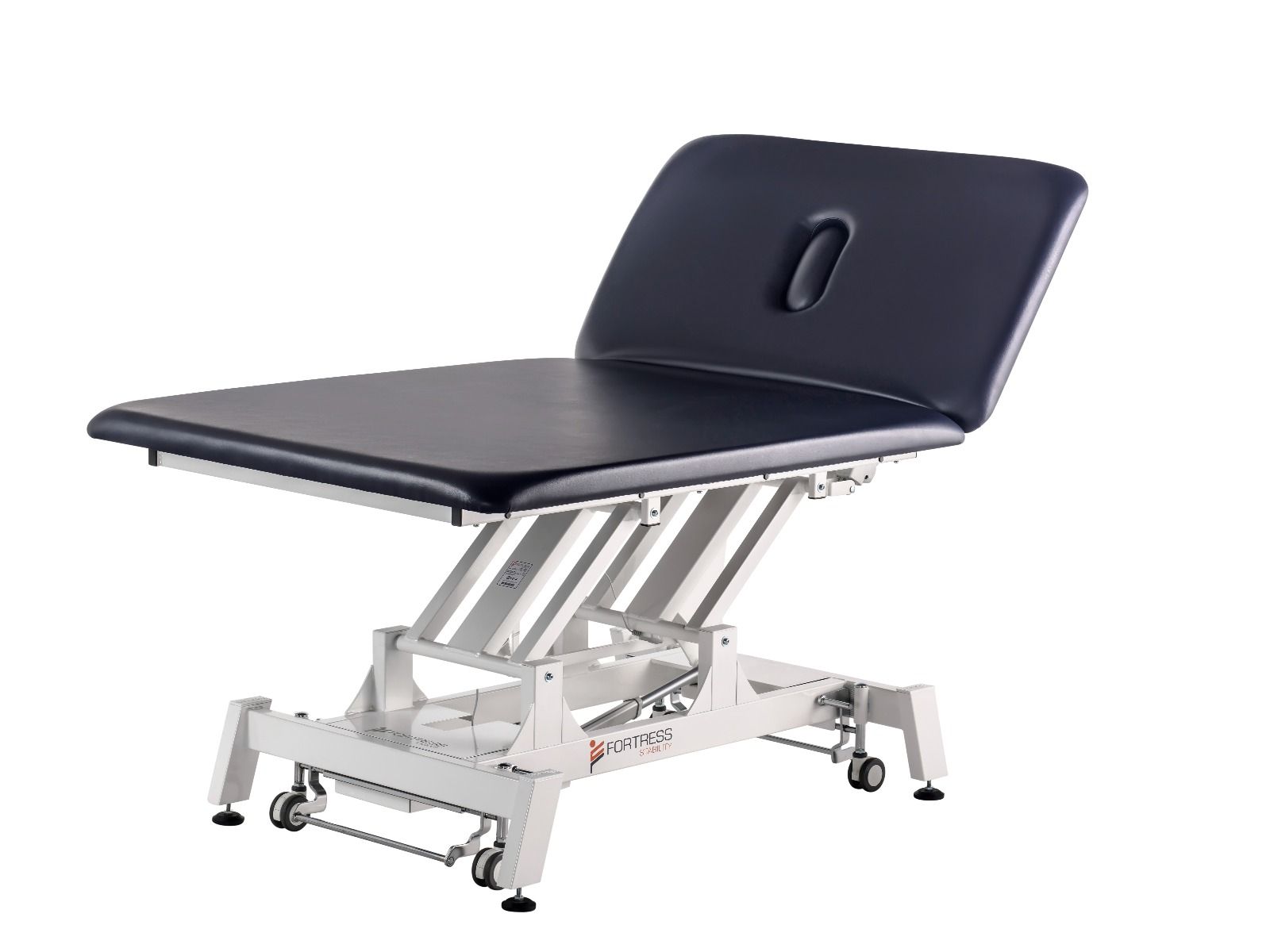 FORTRESS STABILITY BOBATH NEUROLOGICAL 2-SECTION 1.2M / WHITE FRAME / NAVY UPHOLSTERY photo
