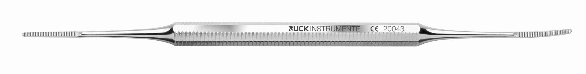 RUCK INSTRUMENTS CORNER FILE, DOUBLE SIDED / STAINLESS STEEL / 13.5CM / STRAIGHT/CURVED photo