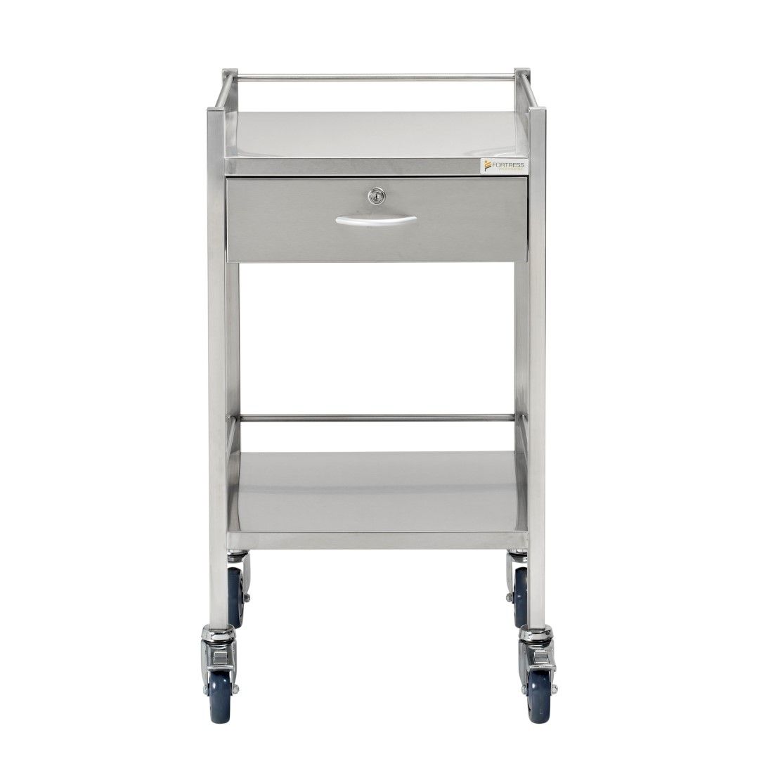 FORTRESS STAINLESS STEEL SERIES INSTRUMENT TROLLEY / 1 DRAWER photo
