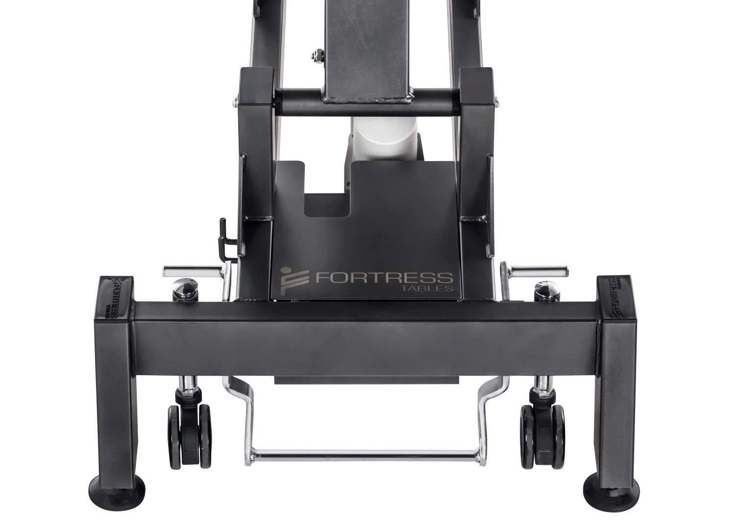 FORTRESS STABILITY 3-SECTION SHORTHEAD / WHITE FRAME / NAVY UPHOLSTERY / 360 DEGREE OPERATION-O photo