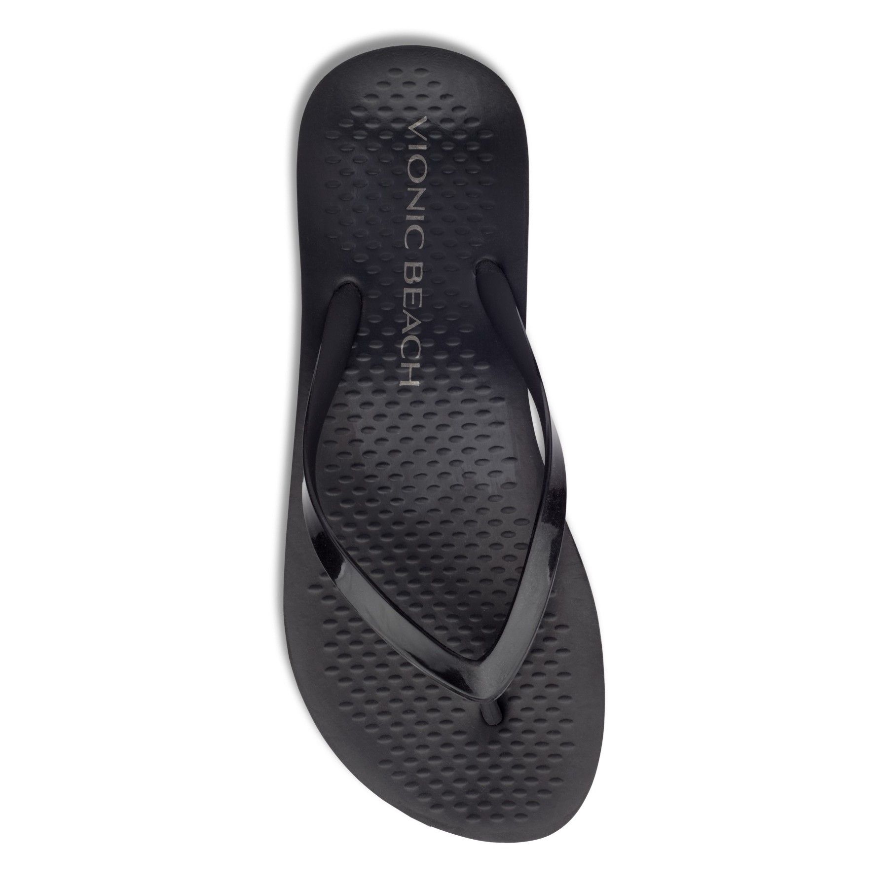 VIONIC WOMENS NOOSA SOLID TOE POST SANDAL - BLACK BLACK photo