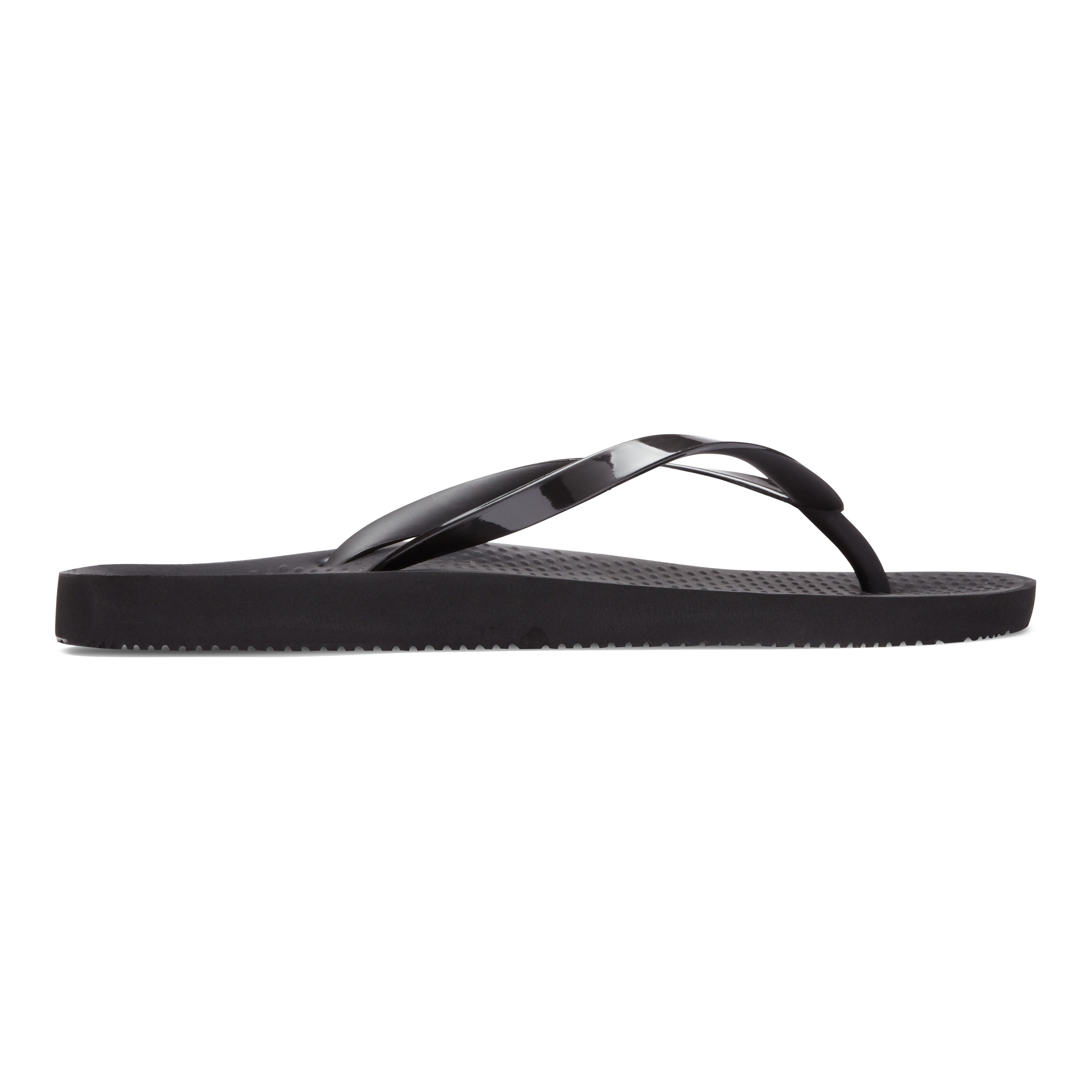 VIONIC WOMENS NOOSA SOLID TOE POST SANDAL - BLACK BLACK photo