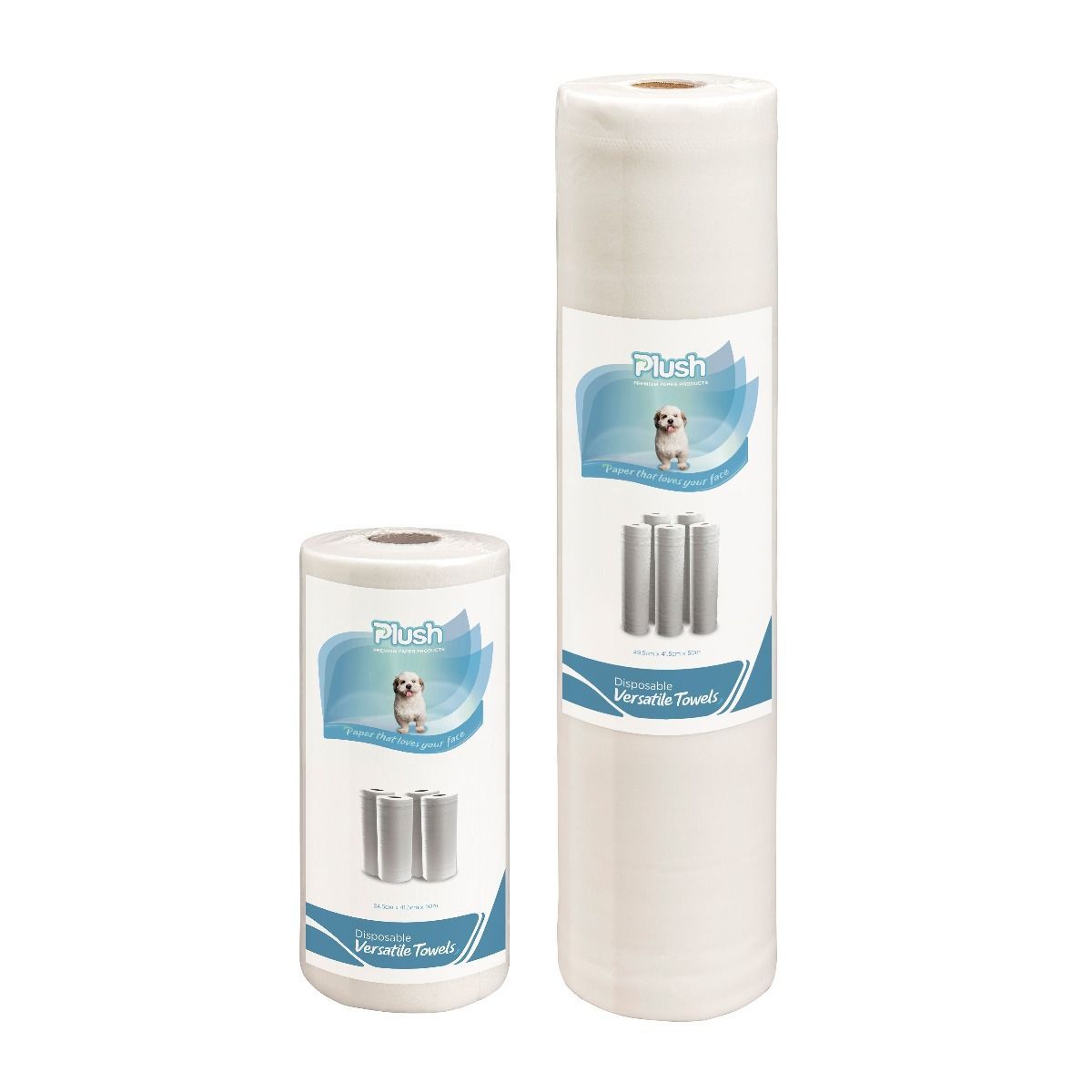 PLUSH VERSATILE TOWEL / 50M ROLL / PERFORATED / SMALL / 24.5 X 41.5 CM photo