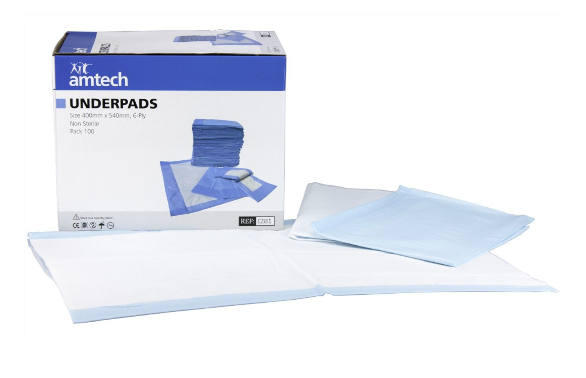 BLUEYS PREMIUM  UNDERPADS / FULL SIZE / 400 X 600MM / 6 PLY / BOX OF 300 photo