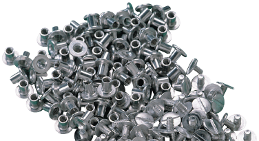 ALUMINIUM SCREW RIVETS / 6.4mm SHAFT LENGTH / SET OF 50