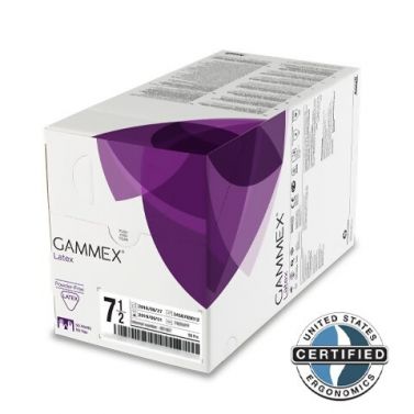 ANSELL GAMMEX LATEX POWDER-FREE SURGICAL GLOVES / SIZE 5.5 / BOX OF50