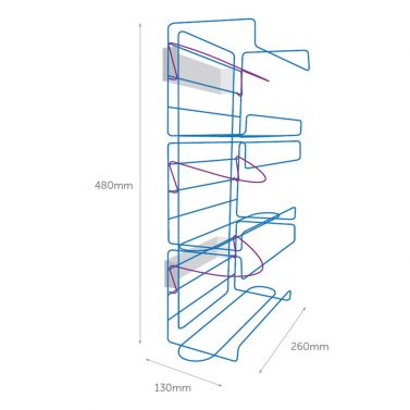 GLOVEON WIRE GLOVE DISPENSER TRIPLE / 480 X 130 X 260MM