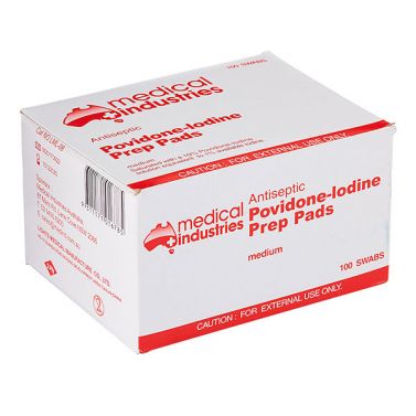 IODINE PREP PADS / BOX 100