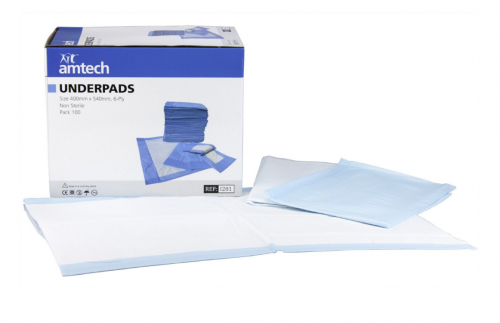 BLUEYS PREMIUM  UNDERPADS / FULL SIZE / 400 X 600MM / 6 PLY / BOX OF 300