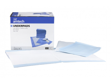 BLUEYS PREMIUM  UNDERPADS / FULL SIZE / 400 X 600MM / 6 PLY / BOX OF 300